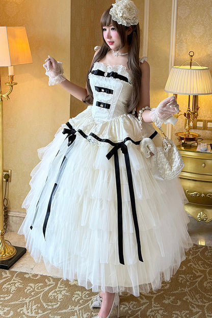 Elegant Ribbon Princess Long Dress