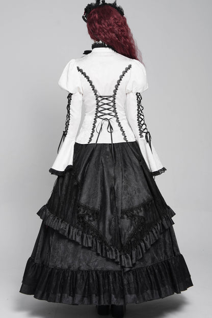Chemise gothique à laçage et manches princesse
