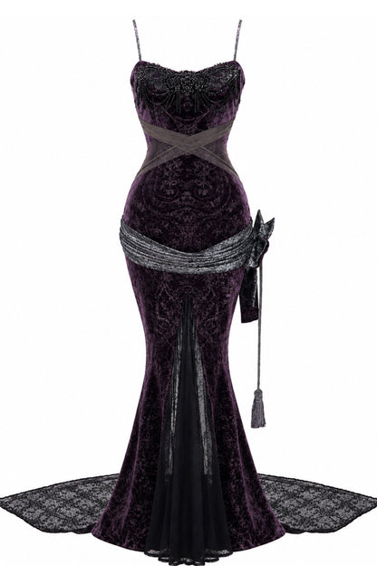 Robe sirène gothique en velours