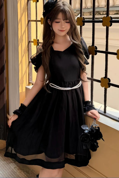 Camellia Black Dress