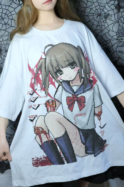 サブカル二次元少女Tシャツ