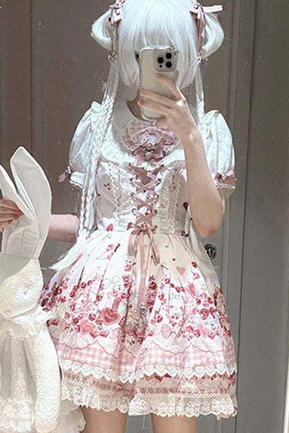 Cherry Bunny Lolita Skirt+Top