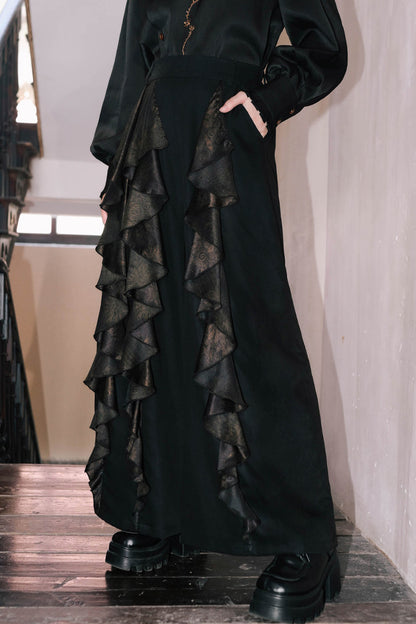Mandala Irregular Patchwork Wide-Leg Pants
