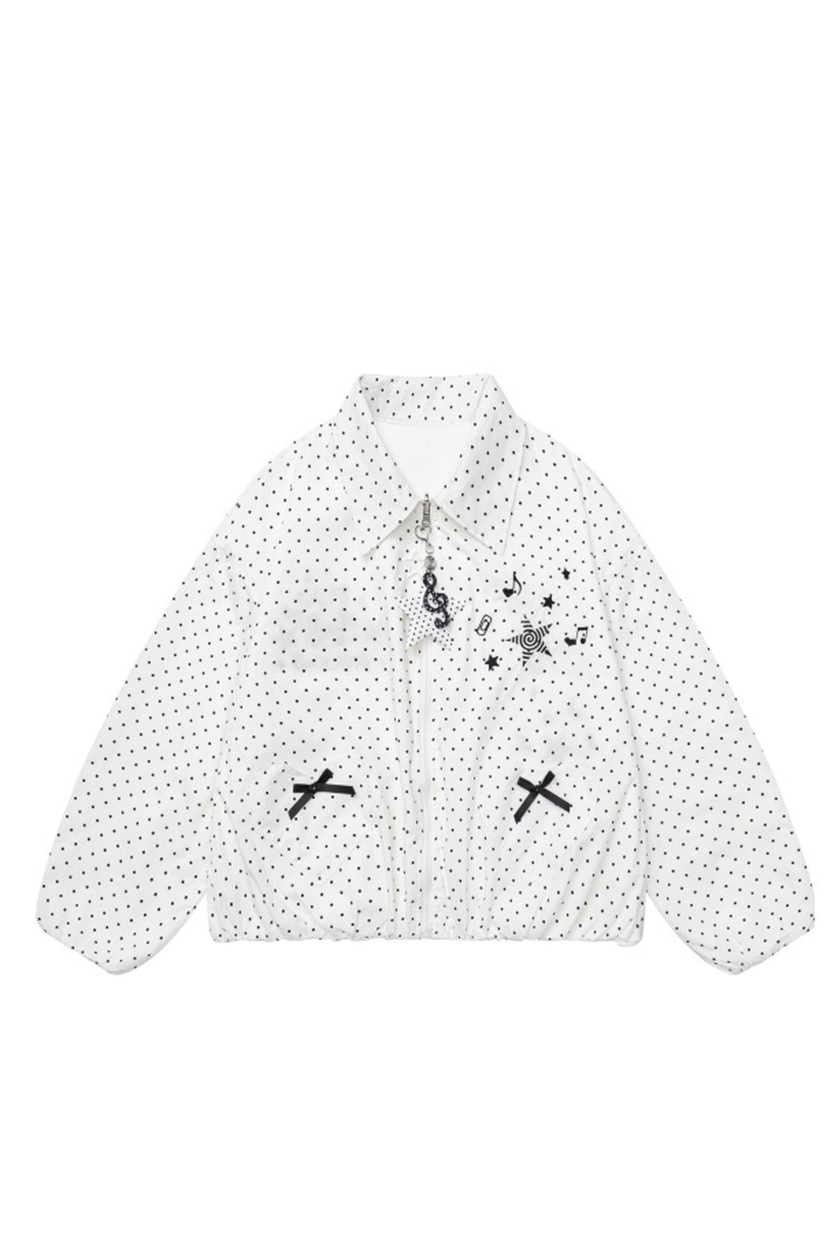 Reversible Polka Dot Lapel Jacket