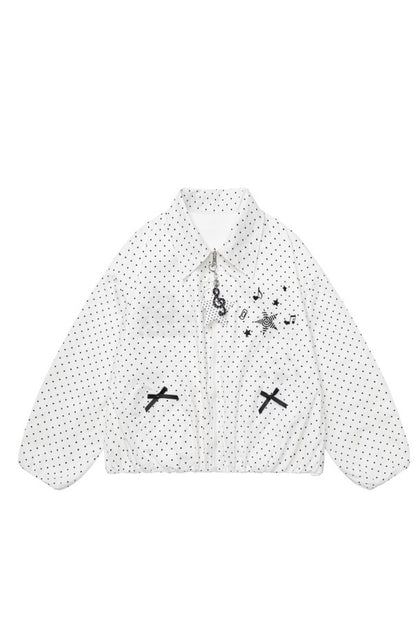 Reversible Polka Dot Lapel Jacket