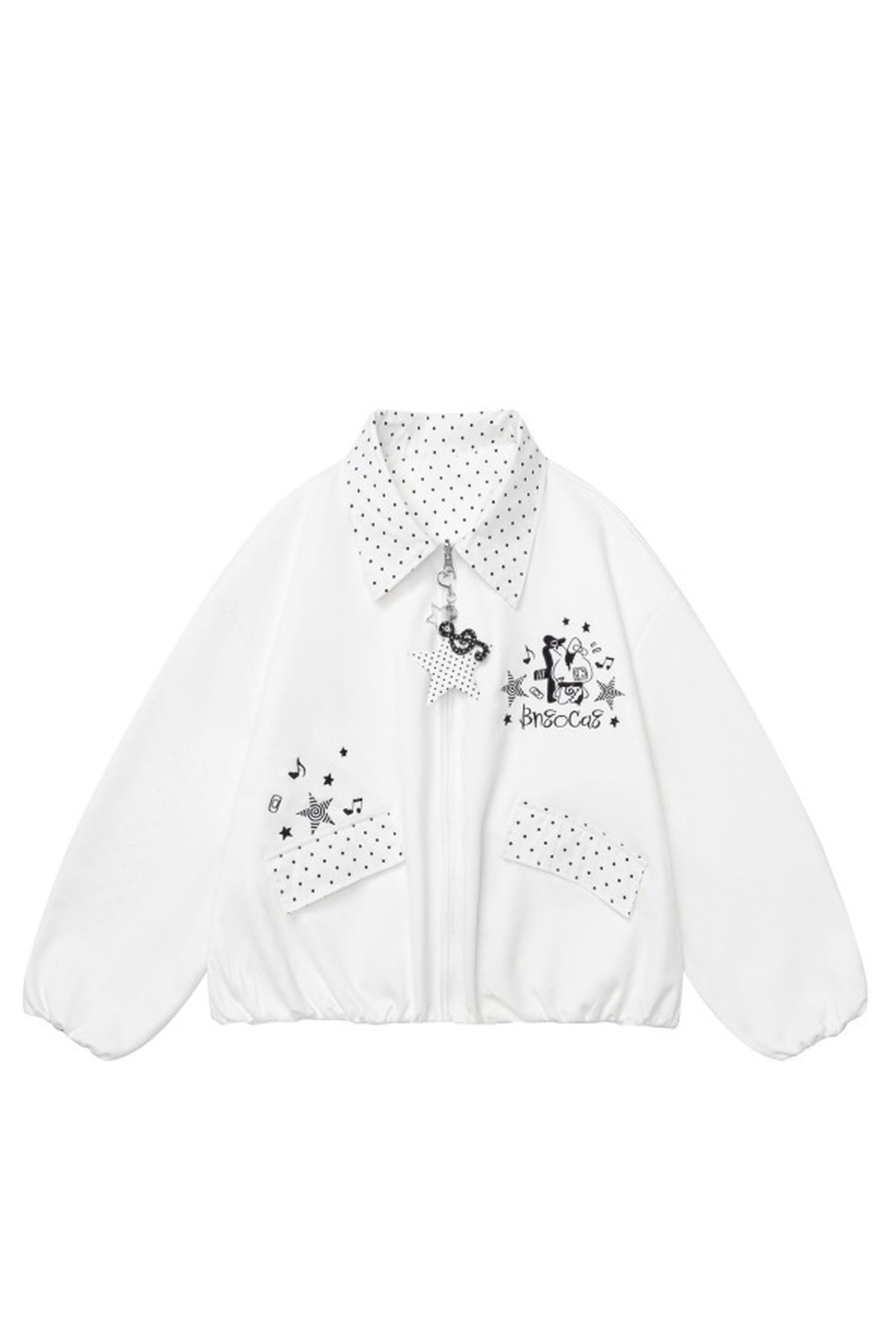 Reversible Polka Dot Lapel Jacket