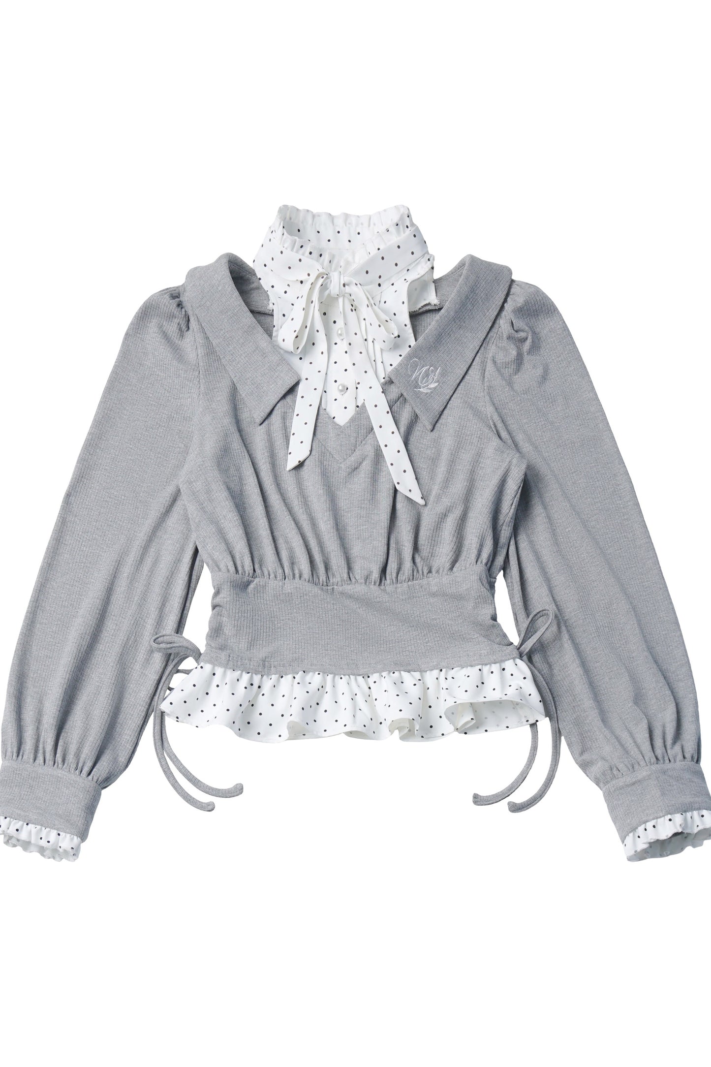 Tea Time Academy Blouse & Lace Pleated Skirt Set