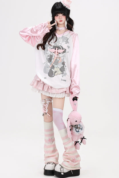 Engel-Satin-Katzen-T-Shirt