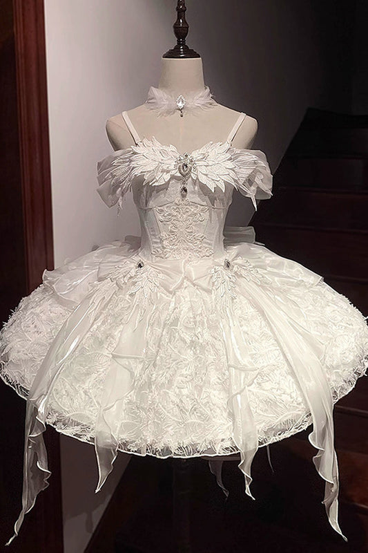 Angel Princess Lolita Dress with White Wings