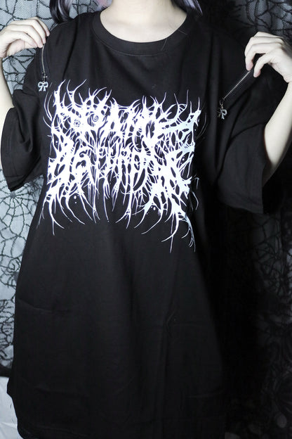 サブカルパンクオフショルTシャツ