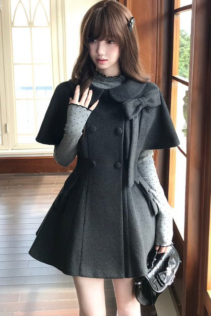 Retro Gray Cape Set