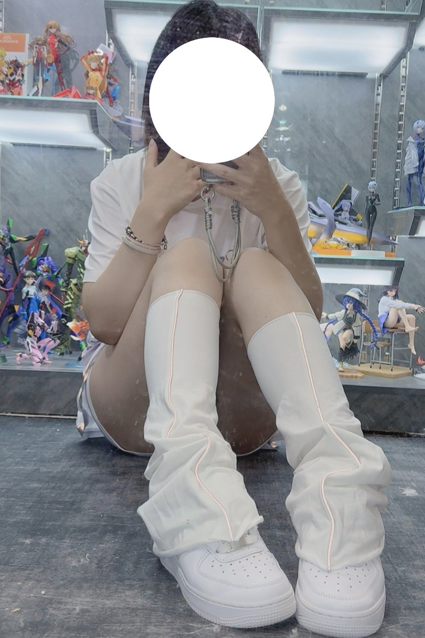 Reflective Lamb Hoof Pleated Leg Warmers