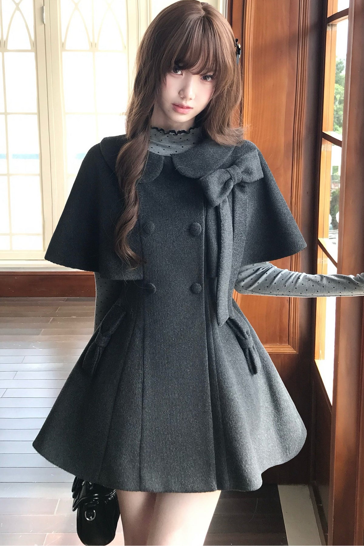 Retro Gray Cape Set