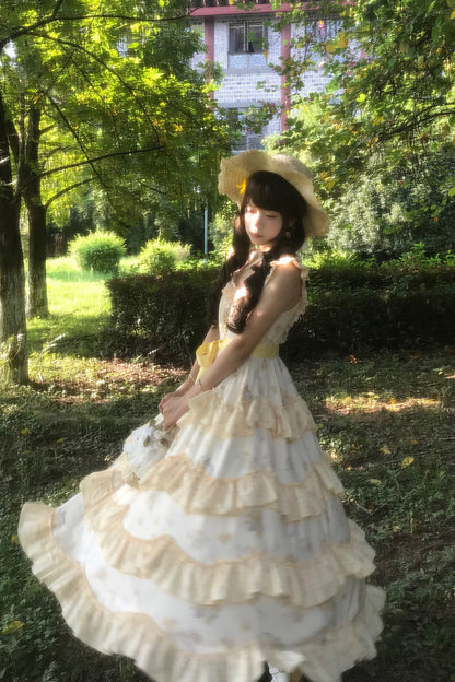 Sunflower Garden Ruffle Dress Set