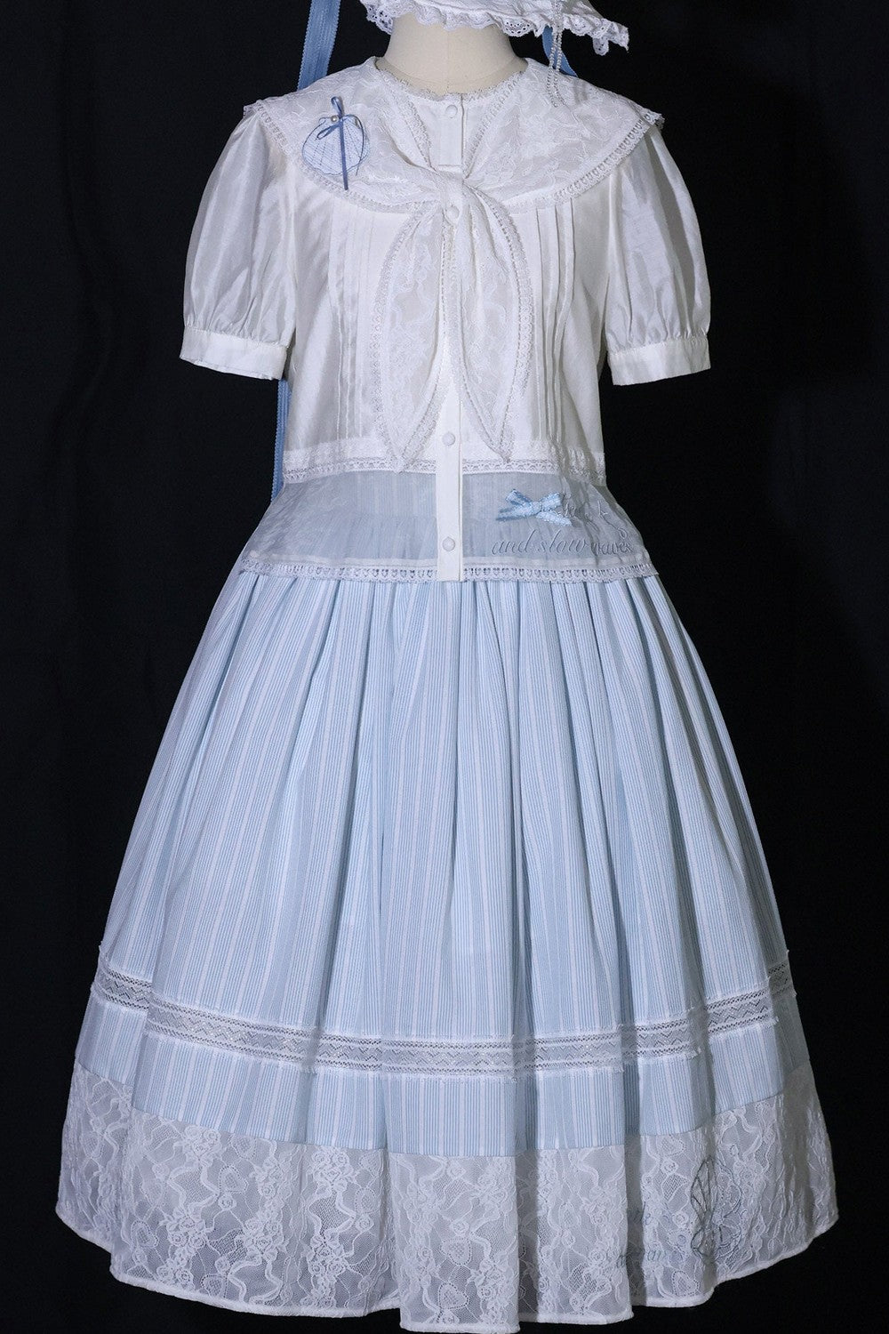 Blue Marine Fairy Lace Lolita Dress + Top + Skirt