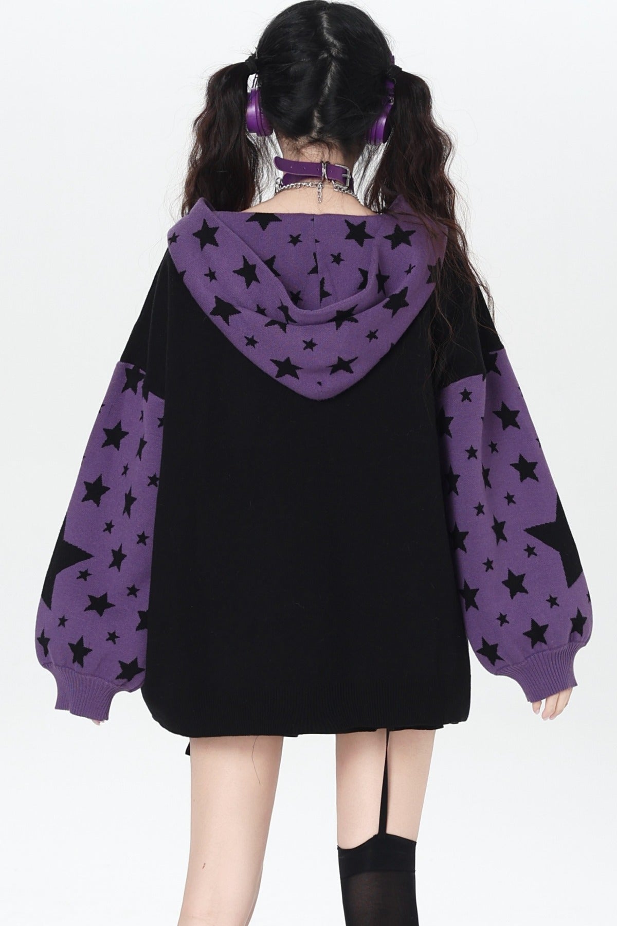 Night Stars Lantern Sleeve Cardigan