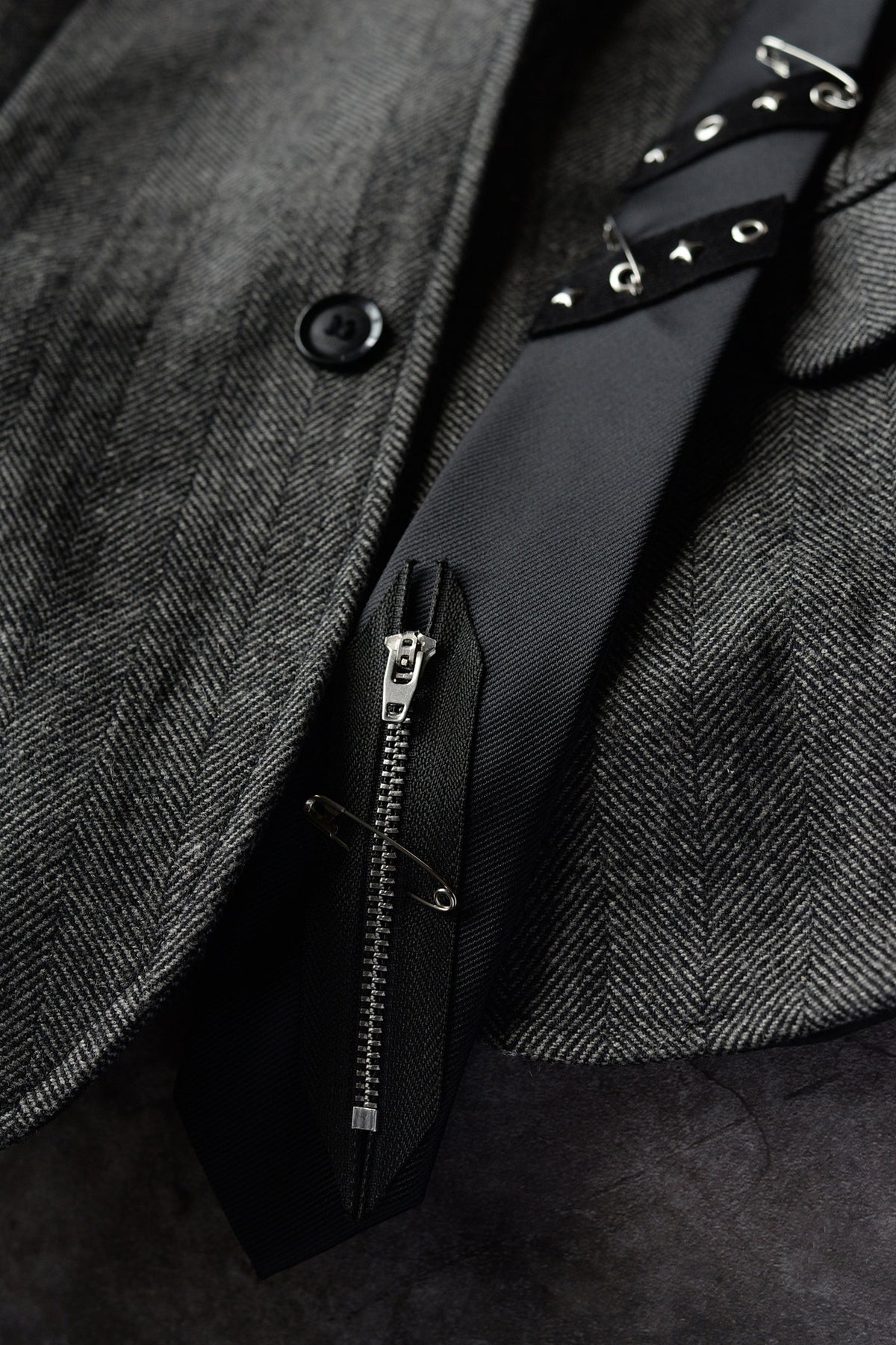 Zipper Decorative Necktie