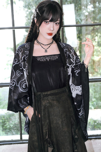 和柄チャイナシフォンケープ