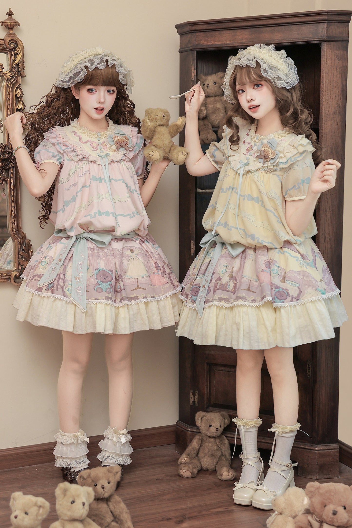 Teddy Bear Print Doll Lolita Dress