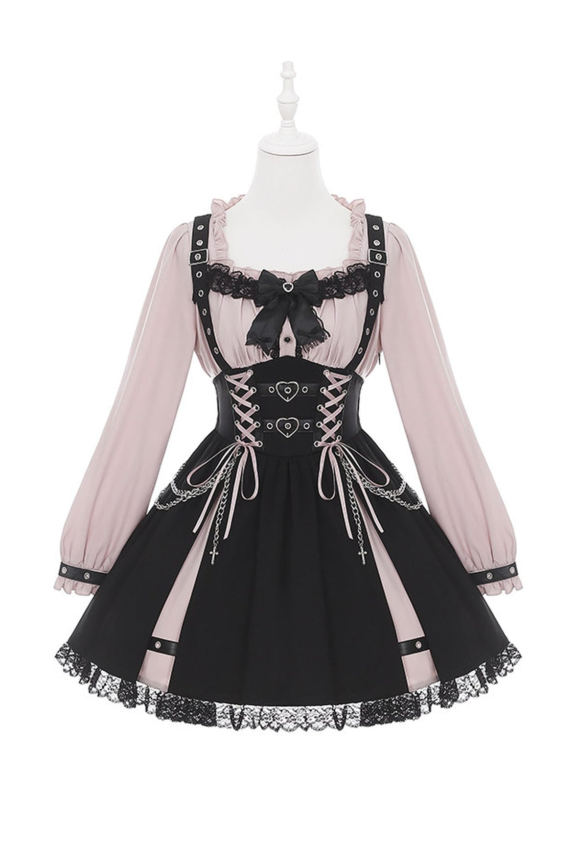 Heart Lock Long Sleeve Dress