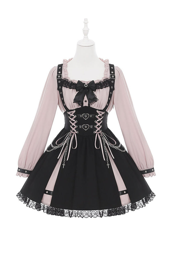 Heart Lock Long Sleeve Dress