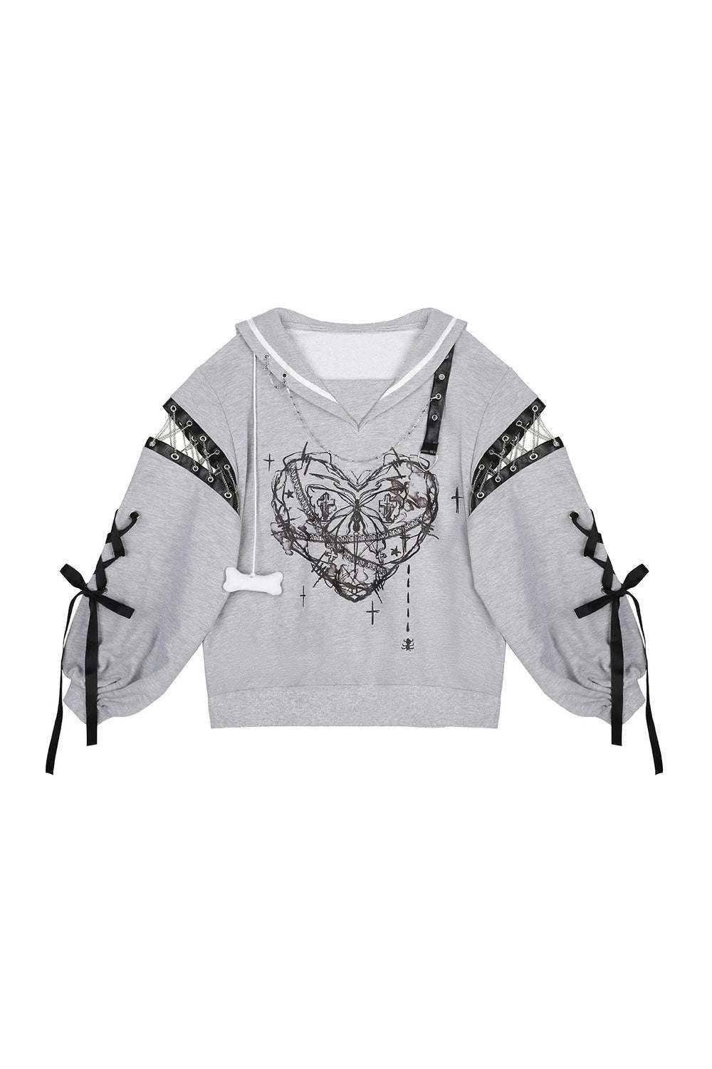 Dark Subculture Butterfly Sweatshirt + Skirt