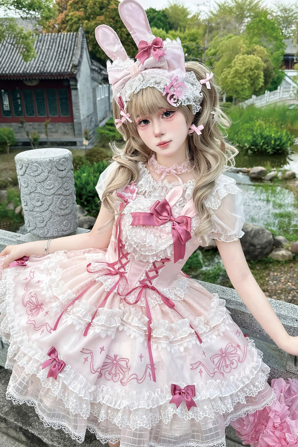 [Pre-Order] Rabbit Princess Doll Lolita Jumper Skirt