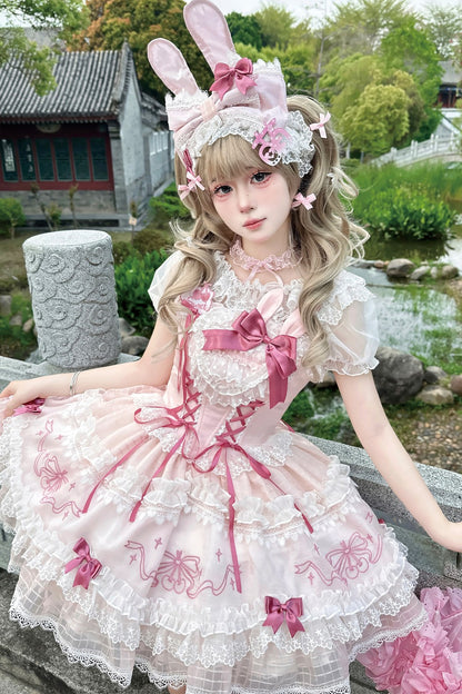 [Pre-Order] Rabbit Princess Doll Lolita Jumper Skirt