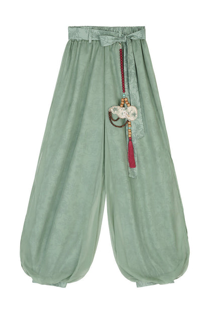 Chinese-Style Top & Balloon Pants Set-Up
