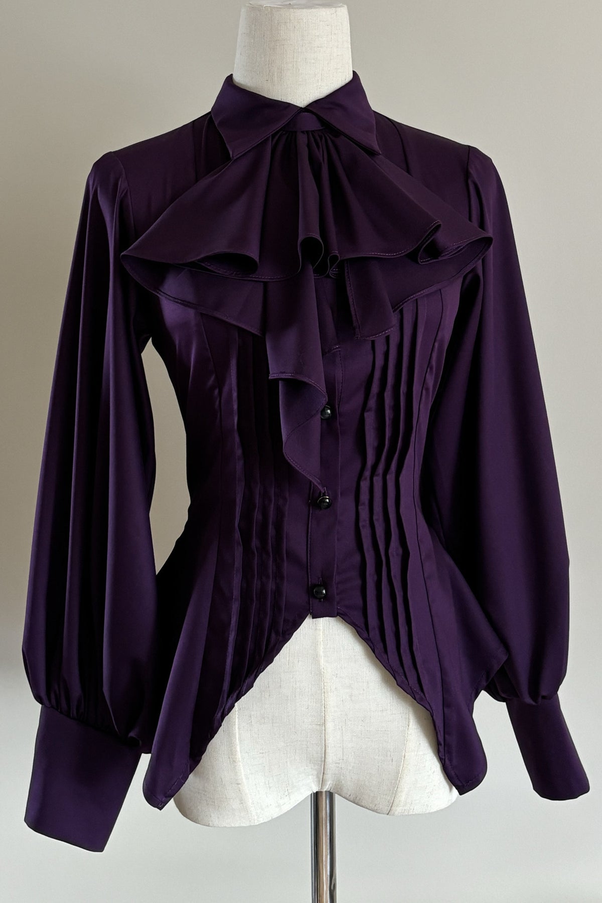 Gothic Ruffle Collar Long-Sleeved Shirt