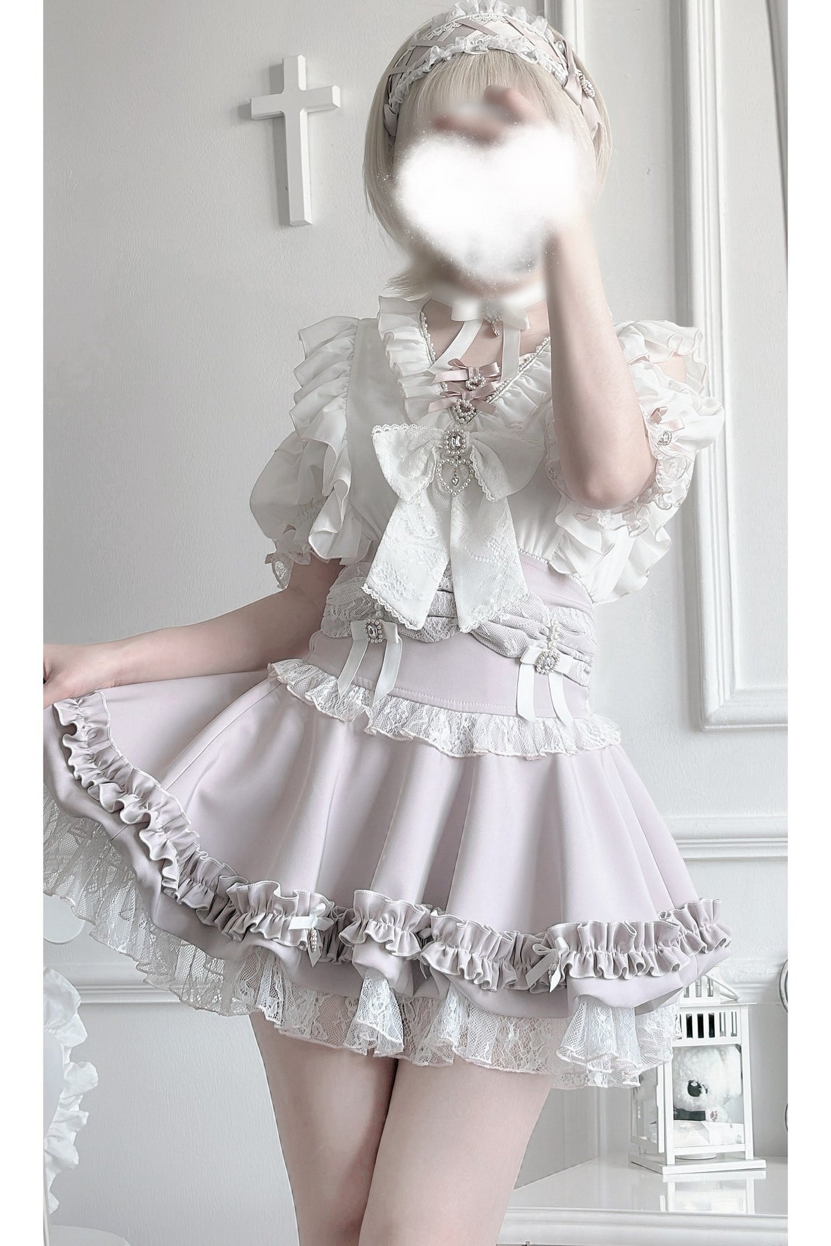 High-Waisted Puffy Cake Skirt Set