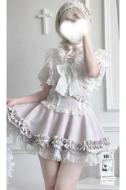 High-Waisted Puffy Cake Skirt Set