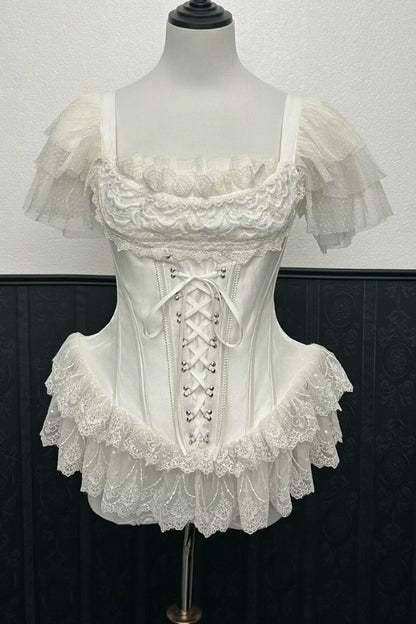 Original-Lolita-Zweiteiler mit Fischbeinkorsett und Figurformung