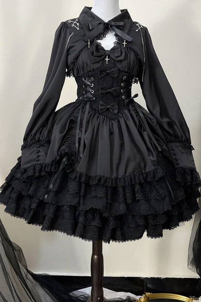 Gothic Jsk Suspender Dress Set