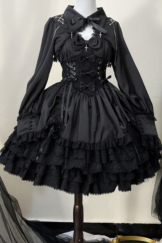 Gothic Jsk Suspender Dress Set