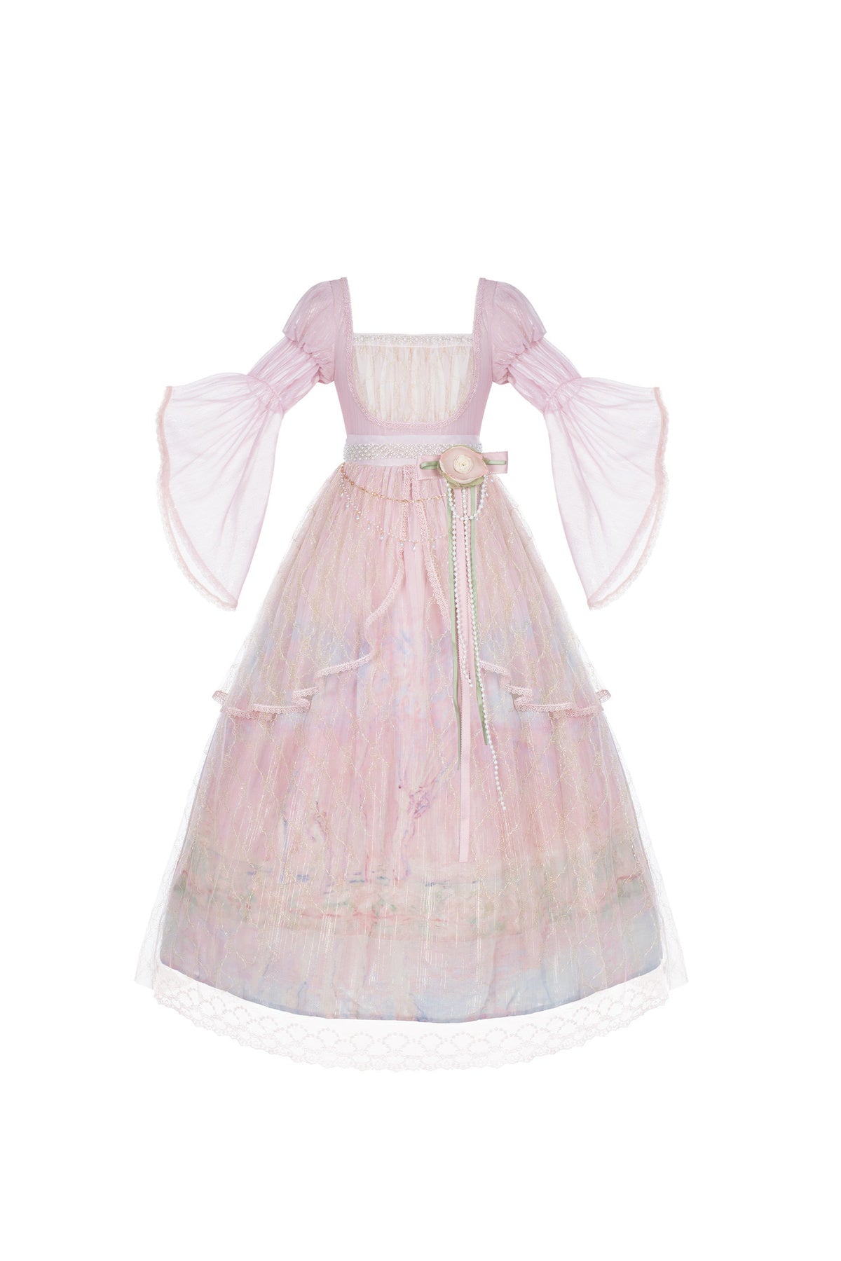 Ölgemälde-Lolita-JSK-Set mit hoher Taille