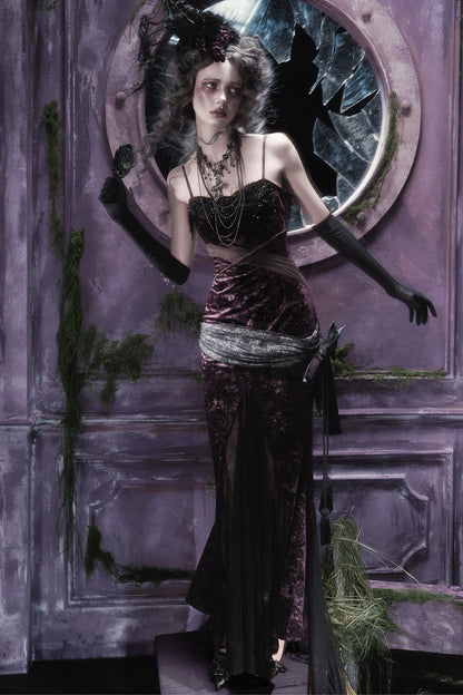 Robe sirène gothique en velours