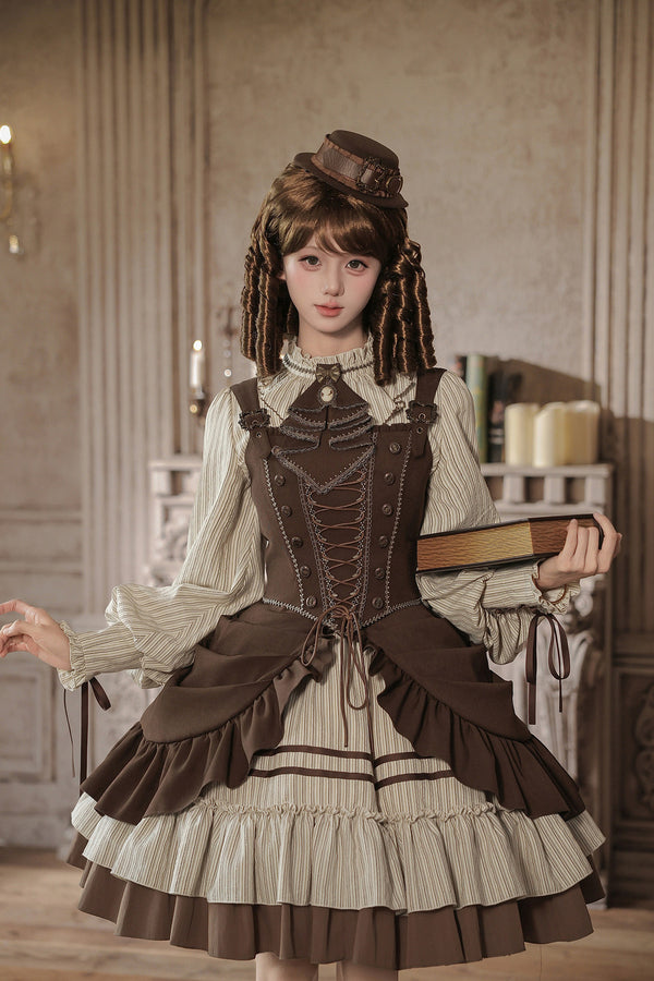 Ruffled Two-Way Wear Dress With Accessory Set