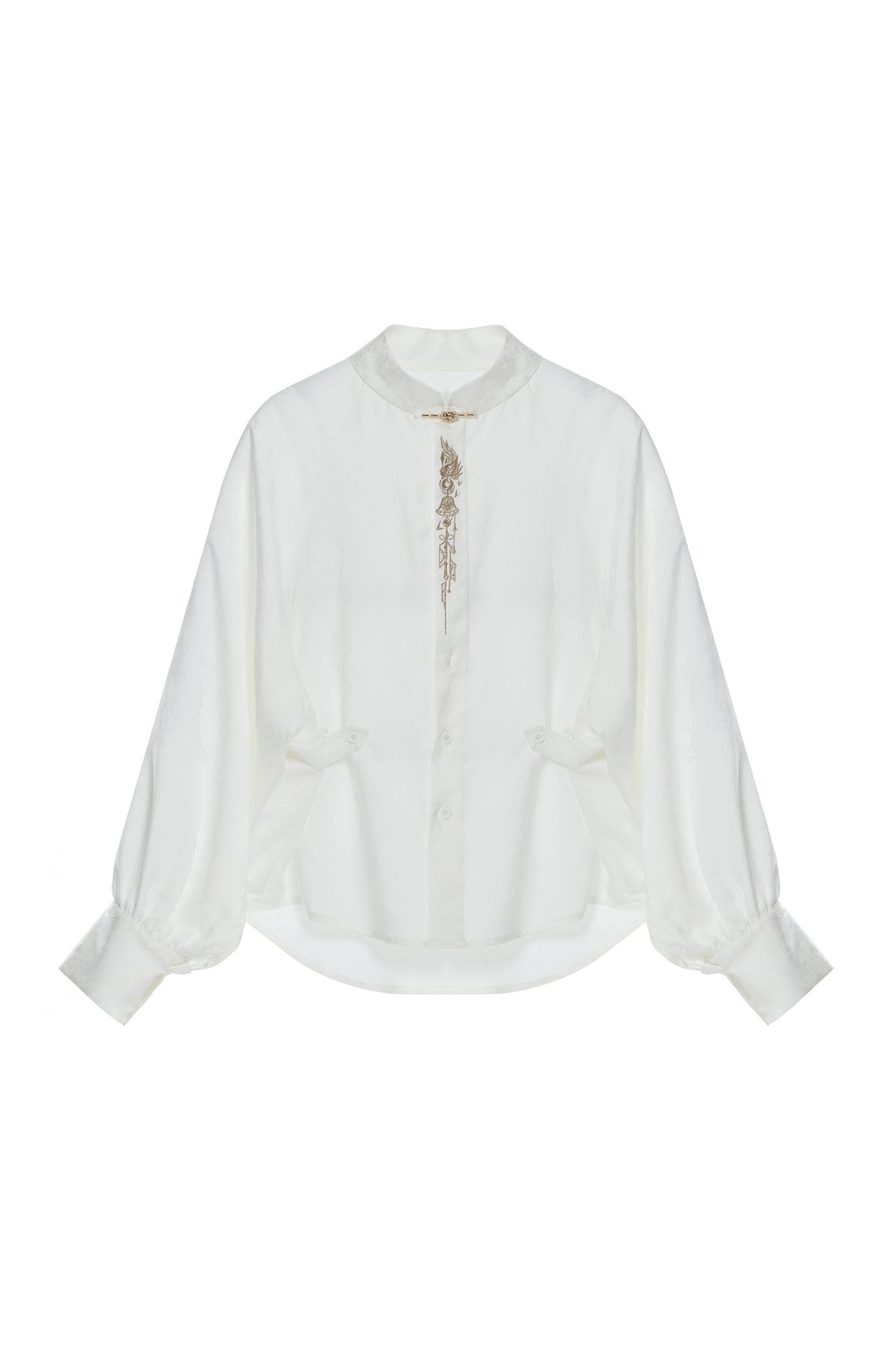 Black White Embroidered Shirt Pants Set-Up