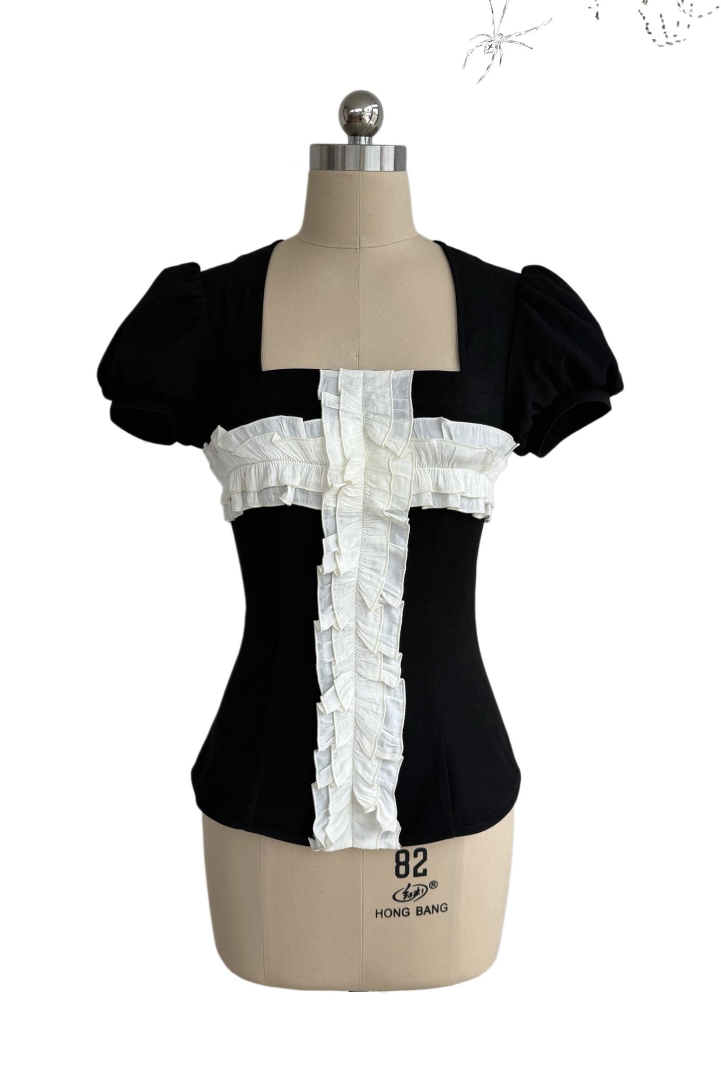 Soft Gothic Ruffle Puff-Sleeve Blazer Set-Up