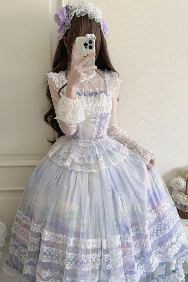 Misty Grape Garden Lolita Cami and Skirt Set-Up