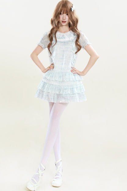 マーメイドブループリンセスフリルワンピース