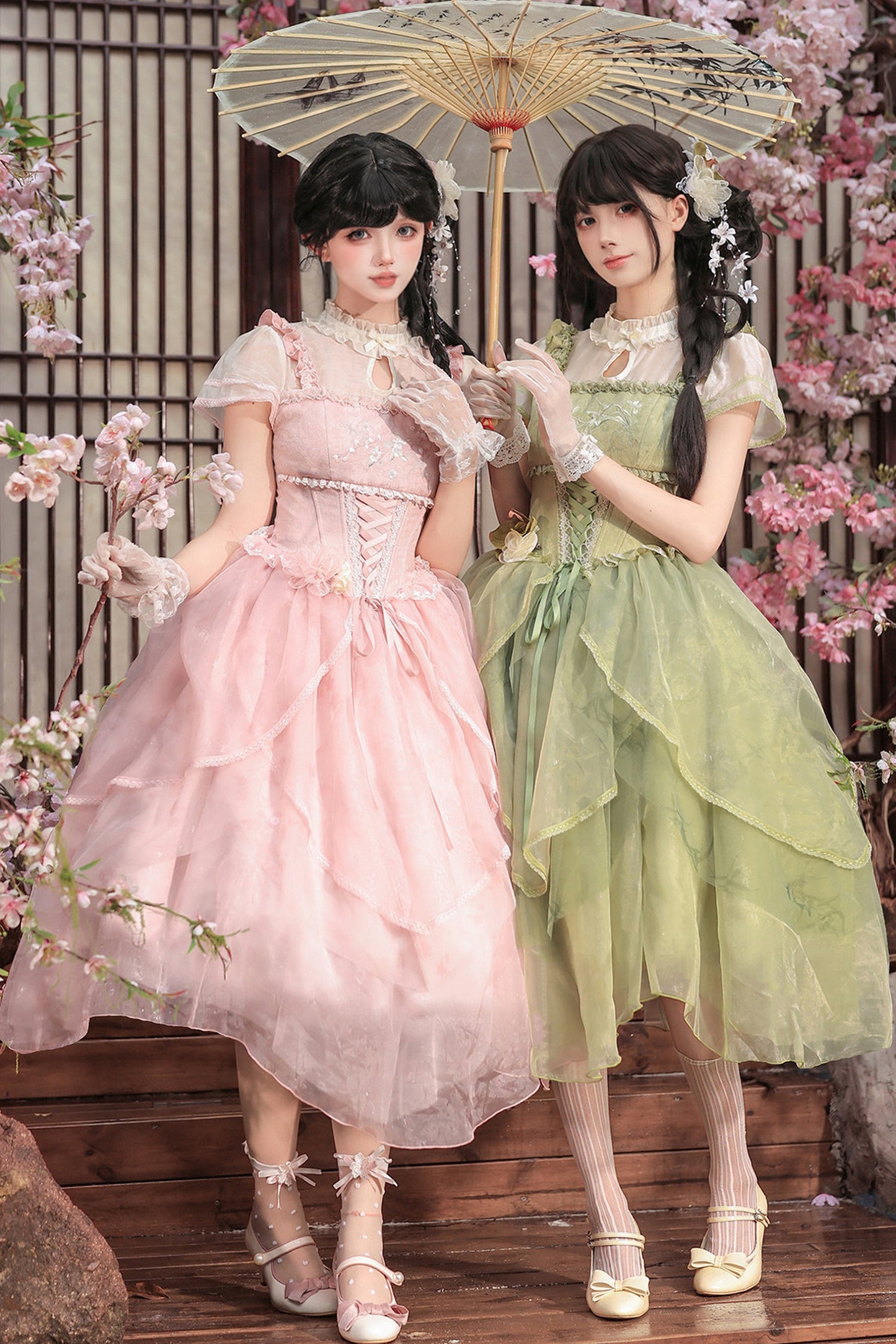 Robe de princesse chinoise romantique + accessoires