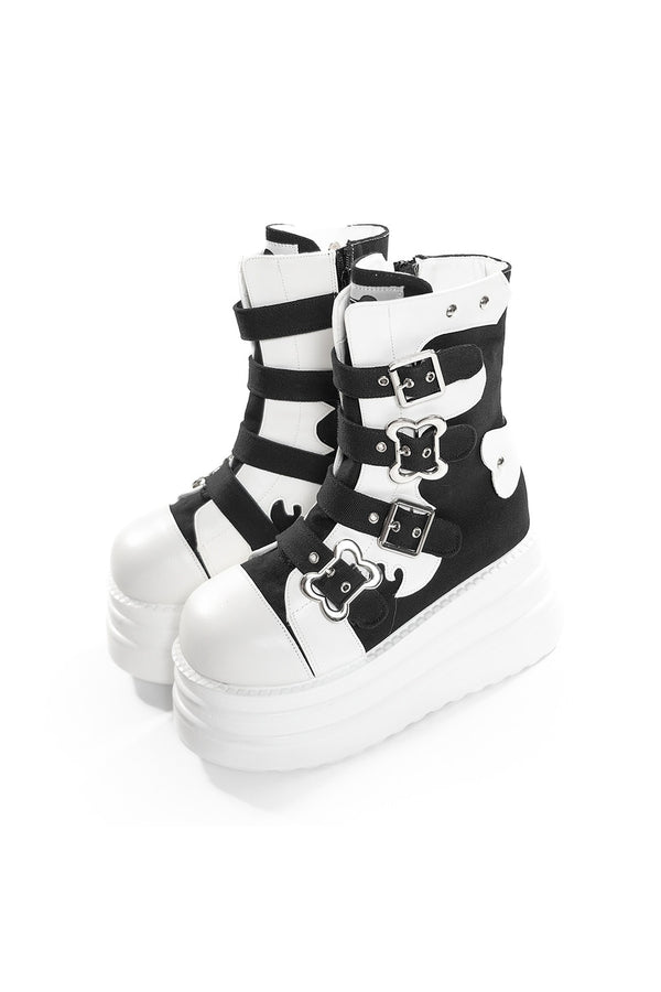 Punk Platform Canvas Boots