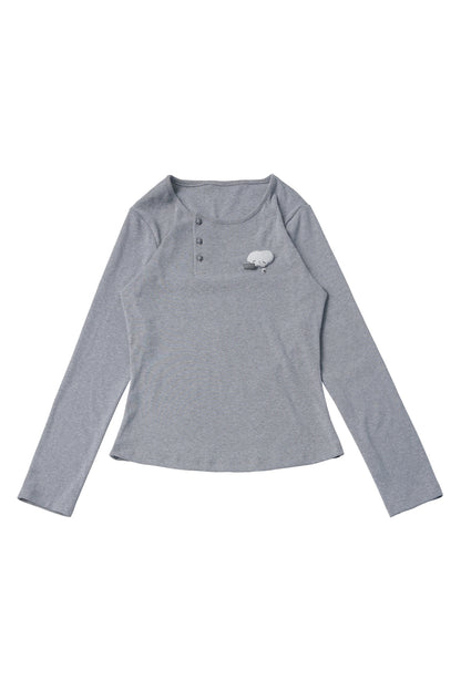 Three-Color Shawl Long-Sleeve