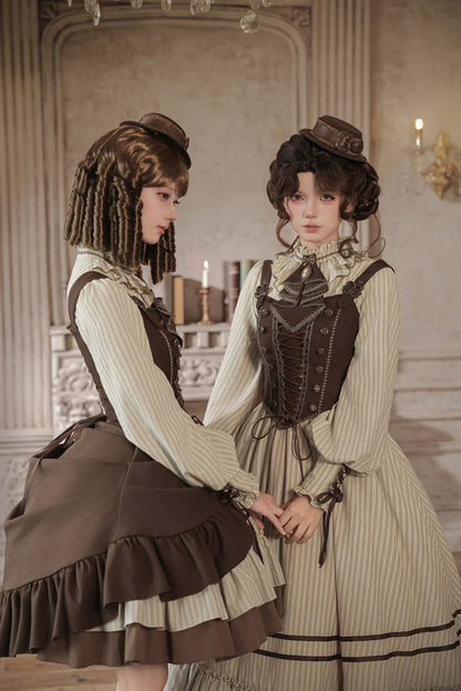 Gerüschtes Two-Way-Kleid mit Accessoire-Set