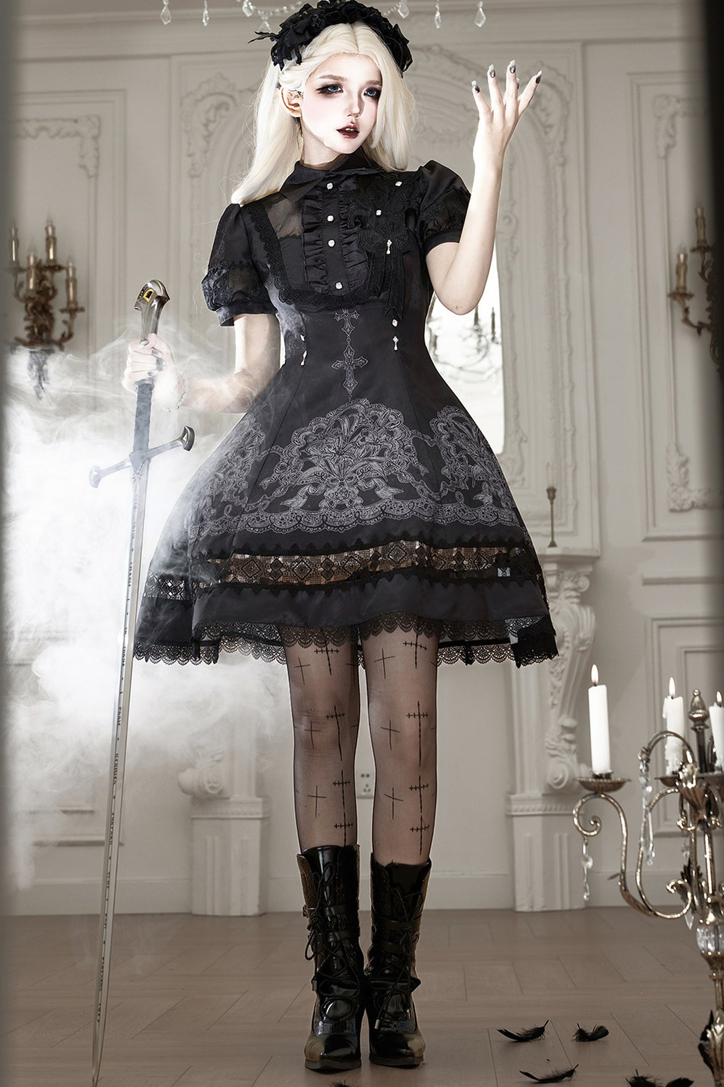 Lace Lily Gothic Lolita Dress
