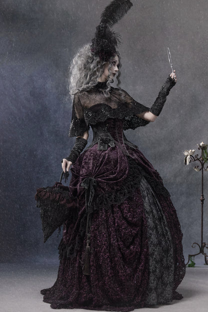 Gothic Black Lace Cape