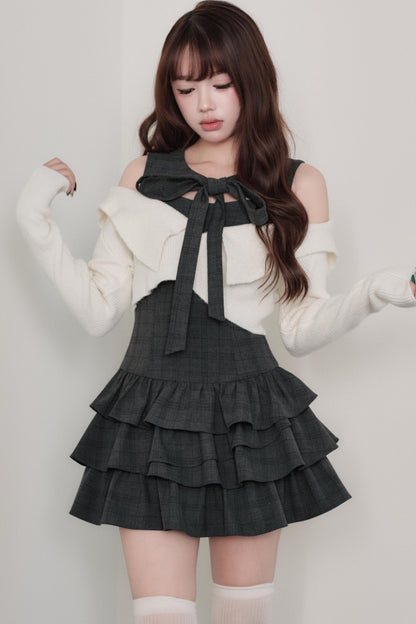 Multi-Layered Knit Top and Dress Set