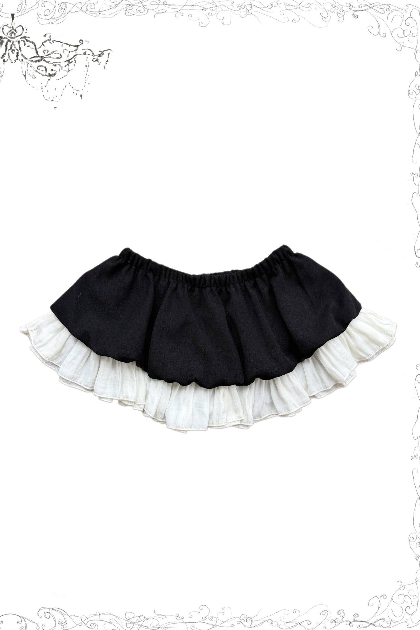 Soft Gothic Ruffle Puff-Sleeve Blazer Set-Up